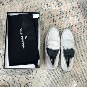 BNWT Halmanera fur lined flat